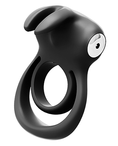 VEDO Thunder Bunny Love Ring &amp; Balls Strap - Black (Rechargeable)