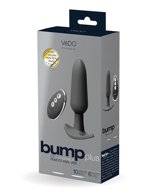 VEDO Bump PLUS Remote Control Anal Vibe - Black (Rechargeable)