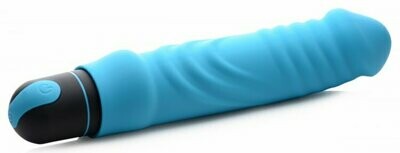 BANG! XL Bullet & Ribbed Sleeve - Blue (Rechargeable)
