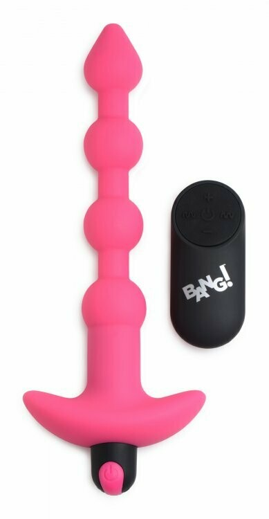 BANG! Vibrating Silicone Anal Beads - (Remote Control)