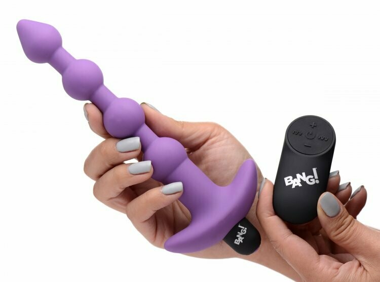 BANG! Vibrating Silicone Anal Beads - (Remote Control)