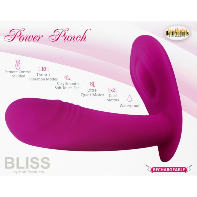BLISS POWER PUNCH Thrusting Vibrator (10 Functions/Remote Control)