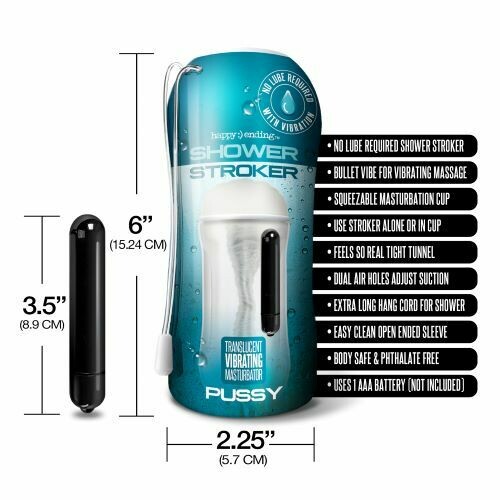 HAPPY ENDING Vibrating Shower Stroker "Pussy"