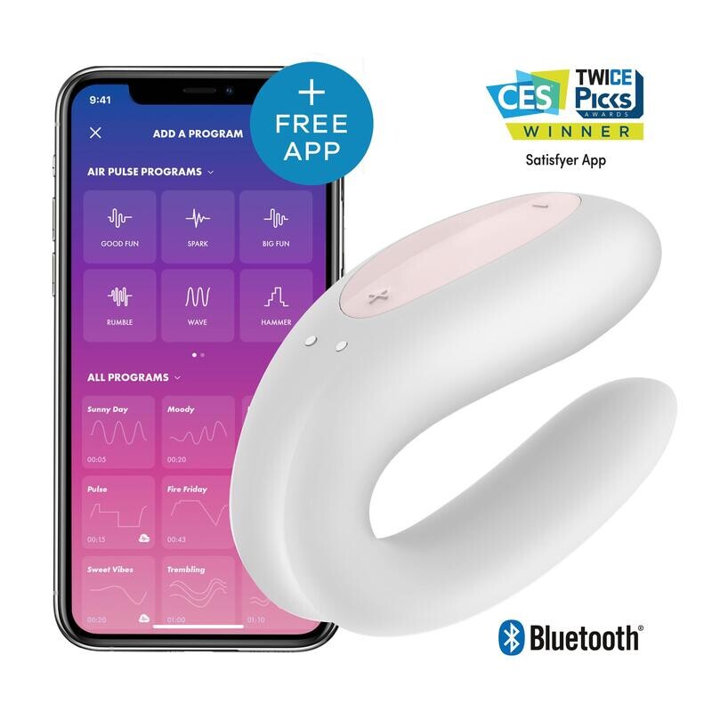 SATISFYER Double Joy - White (iOS &amp; Android App)