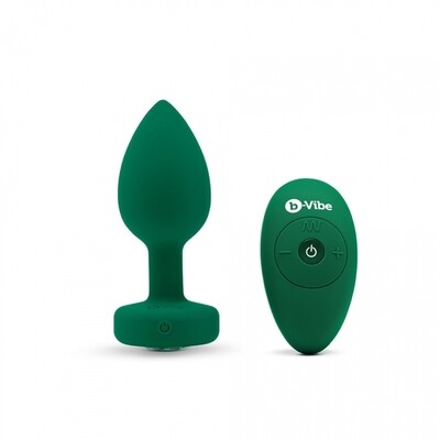 B VIBE Vibrating Jewel Plug - Emerald (Large)