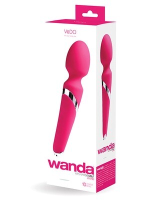 VEDO Wanda Massage Wand Vibe - Foxy Pink (Rechargeable)