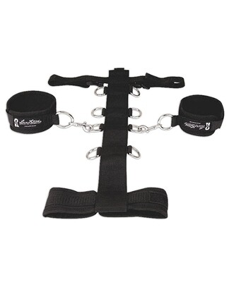 LUX FETISH 3pc Adjustable Neck & Wrist Restraint Set