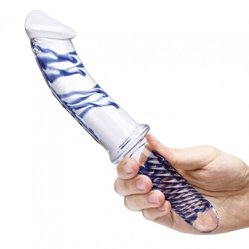 GLAS Realistic Double Ended Dildo W/ Handle 6&quot;