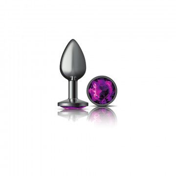 CHEEKY CHARMS Round Purple Butt Plug (Small)