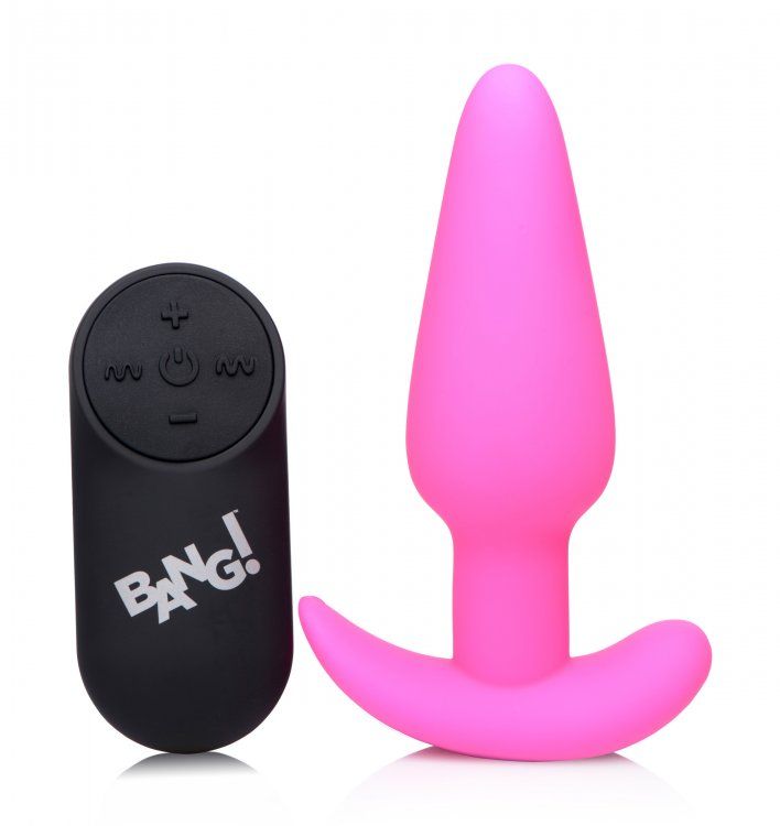 BANG! Vibrating Silicone Butt Plug W/ Remote