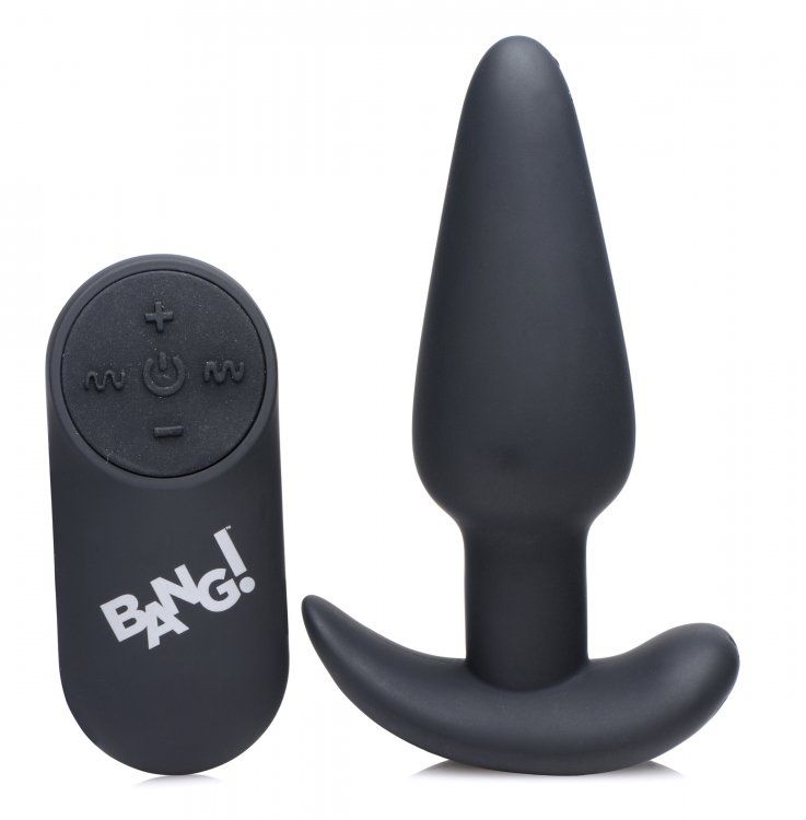BANG! Vibrating Silicone Butt Plug W/ Remote