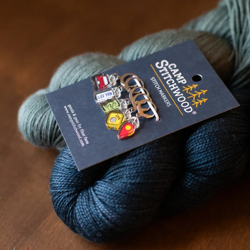 Camp Stitchwood Stitch Marker Set