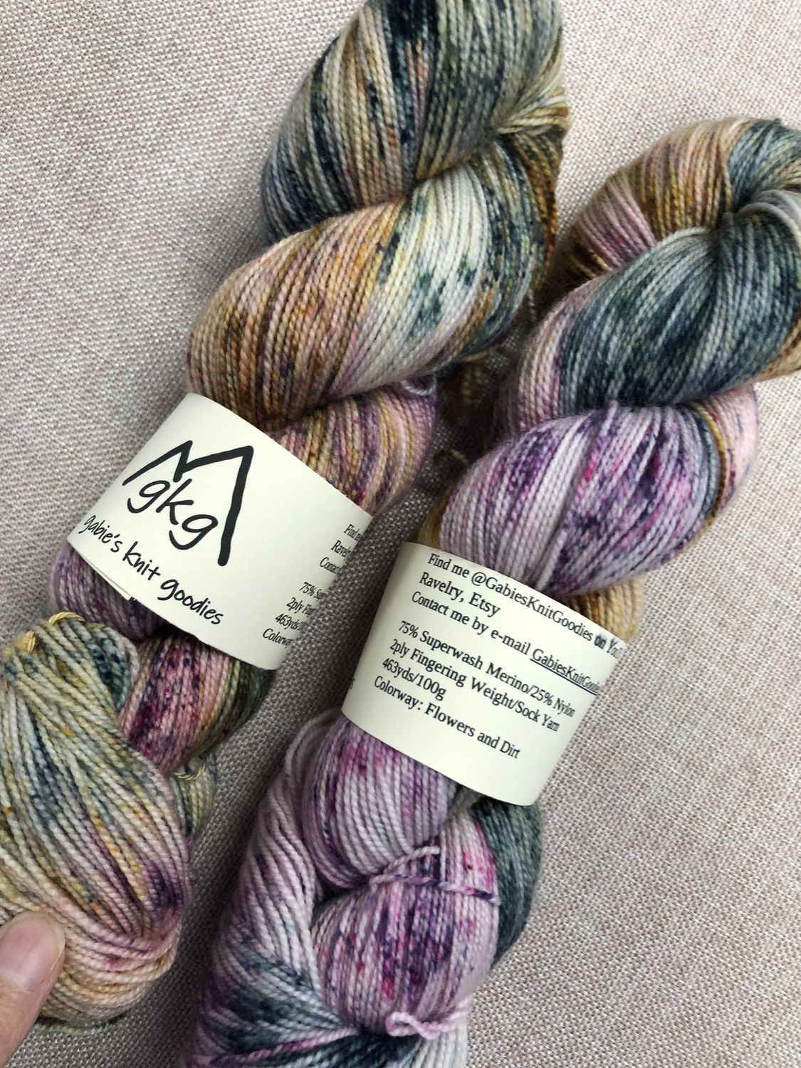 Gabie’s Fingering, Colorway: Flowers and Dirt
