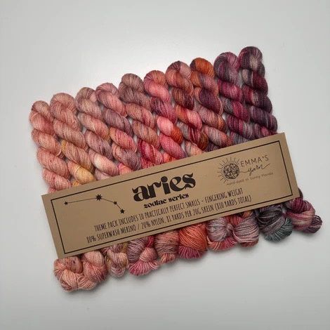 Emma's Yarn Zodiac Series Theme Packs and Trios Drop Ship, Colorway: Aries, Style: Practically Perfect  Theme Pack