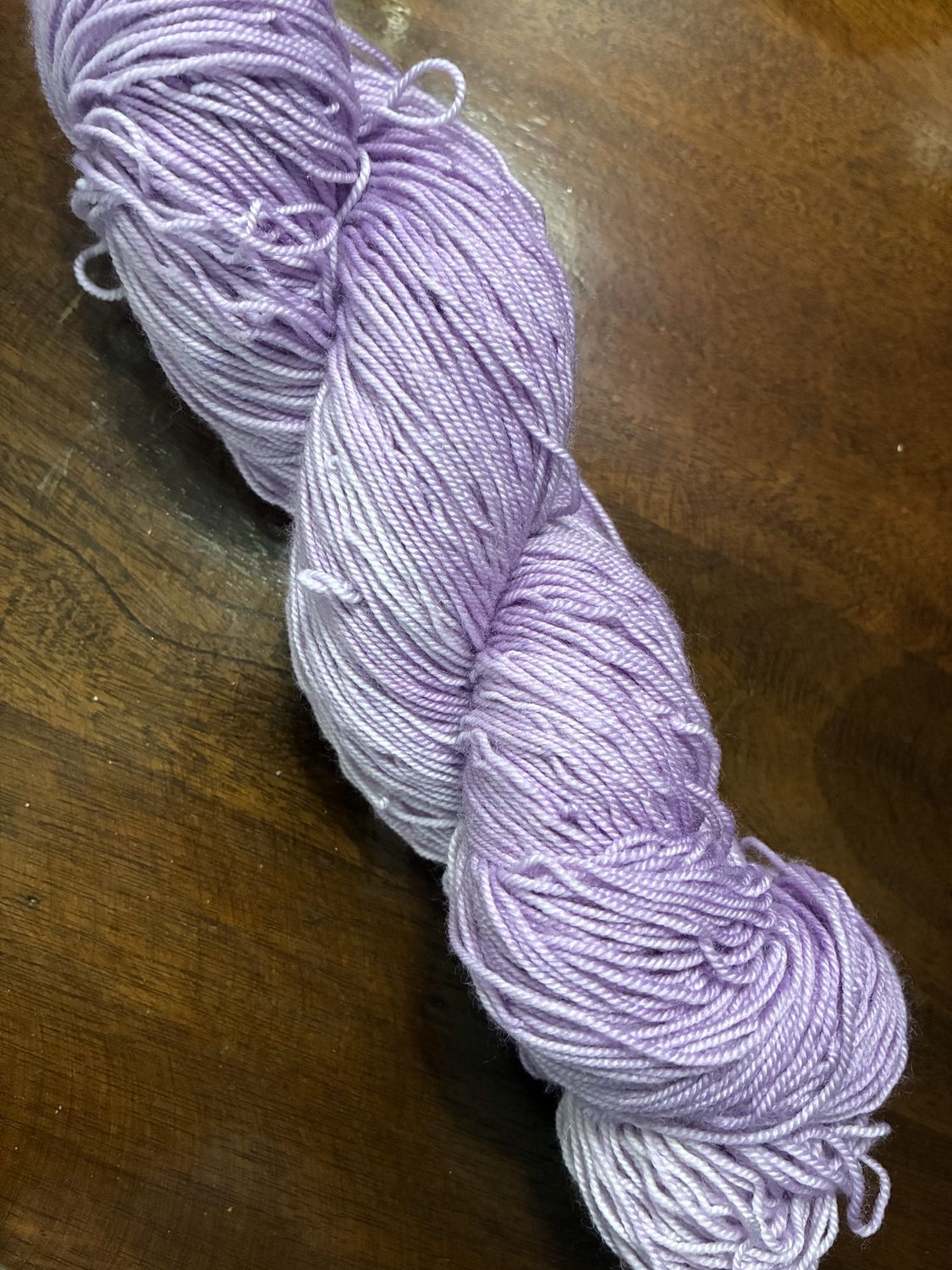 Polymorph Dyeworks Christmas in July, base: fingering, Colorway: Lilac