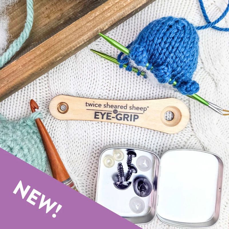 Twice Sheared Sheep Eye Grip - Amigurumi safety eye tool Christmas in July trunk show
