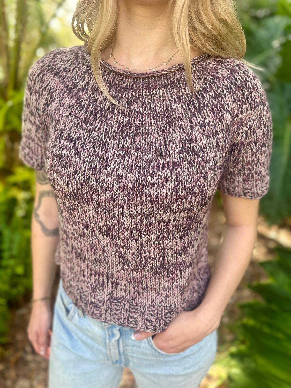 Tally Tee Emma's Yarn Drop Ship Kits, Colorway/theme: Vintage Bloom