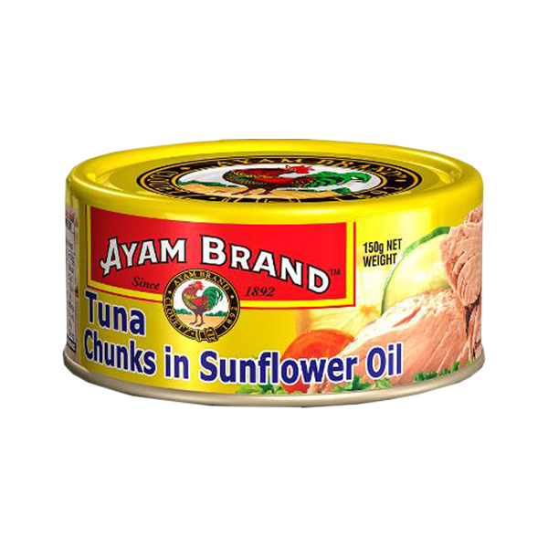 AYAM BRAND TUNA CHUNK IN SUNFLOWER OIL 金枪鱼(向日葵油) (150G)