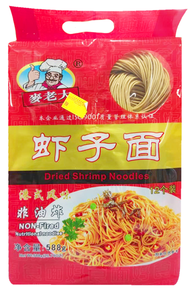 DRIED SHRIMP NOODLE (MAI LAO DA) 麦老大 虾子面 588G