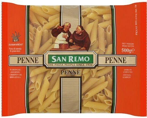 SAN REMO PASTA PENNE RIGATI NO.18 两尖通心 意大利面 500G