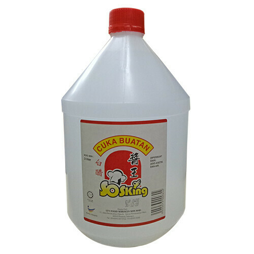 SOS KING CUKA BUATAN 酱王白醋 3LTR