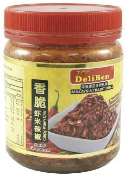 DELIBEN CRISPY PRAWN CHILI  关师傅香脆虾米辣椒 240G