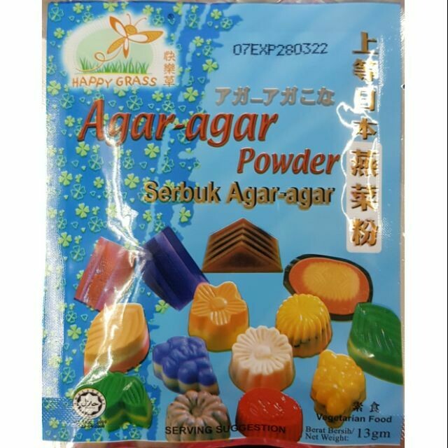 HAPPY GRASS AGAR-AGAR POWDER 快乐草燕菜粉
13G