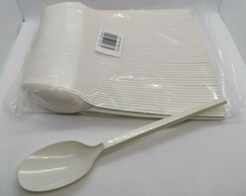 DISPOSABLE PLASTIC SPOON LONG (6.5") 塑胶汤匙（长）(50PCS)