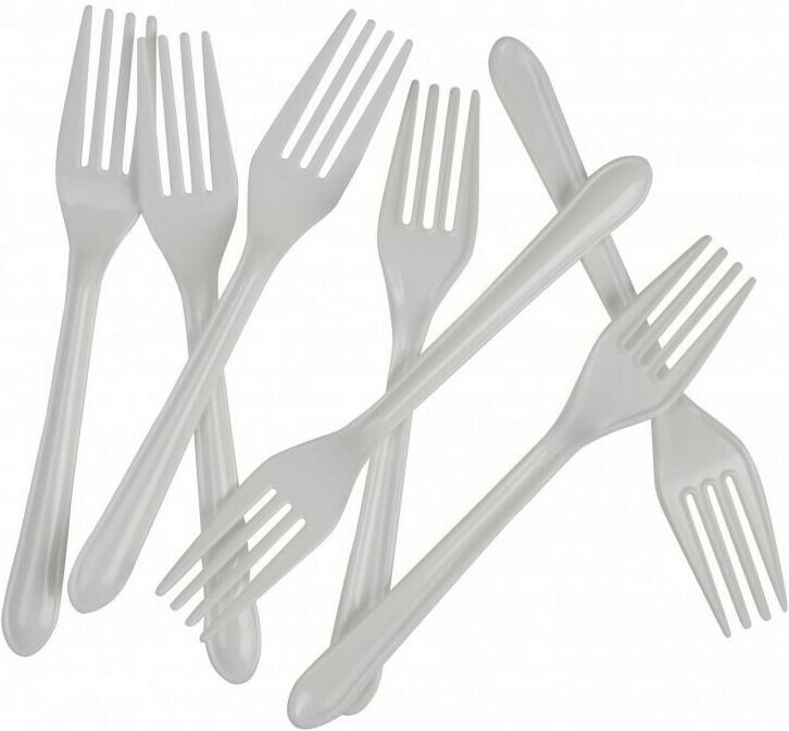 DISPOSABLE PLASTIC FORK LONG (6.5") 塑胶长叉 (50PCS)