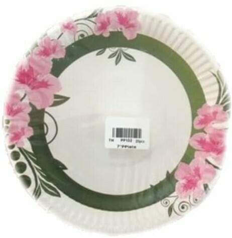 PAPER PLATE (7" 8" 9") 纸碟, SIZE: 7", OPTION: PACK 包