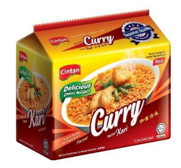 CINTAN INSTANT NOODLES 金旦快熟面, FLAVOR: CURRY 咖喱 5'SX76G