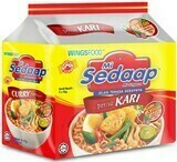 MI SEDAAP INSTANT NOODLES 快熟/干捞面, FLAVOR: CURRY 咖喱味面 5'SX73G, OPTION: PKT 包