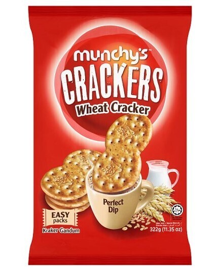 MUNCHY'S WHEAT CRACKERS 麦片饼 322GM