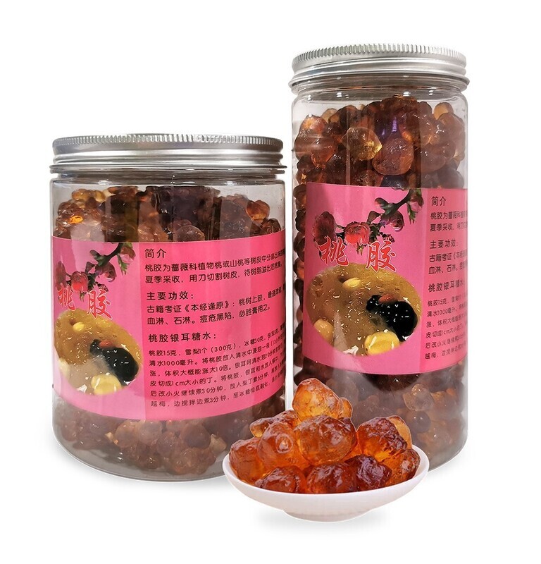 PEACH RESIN (PEARL) (TAO JIAO) (TIN) 珍珠桃胶 (罐)