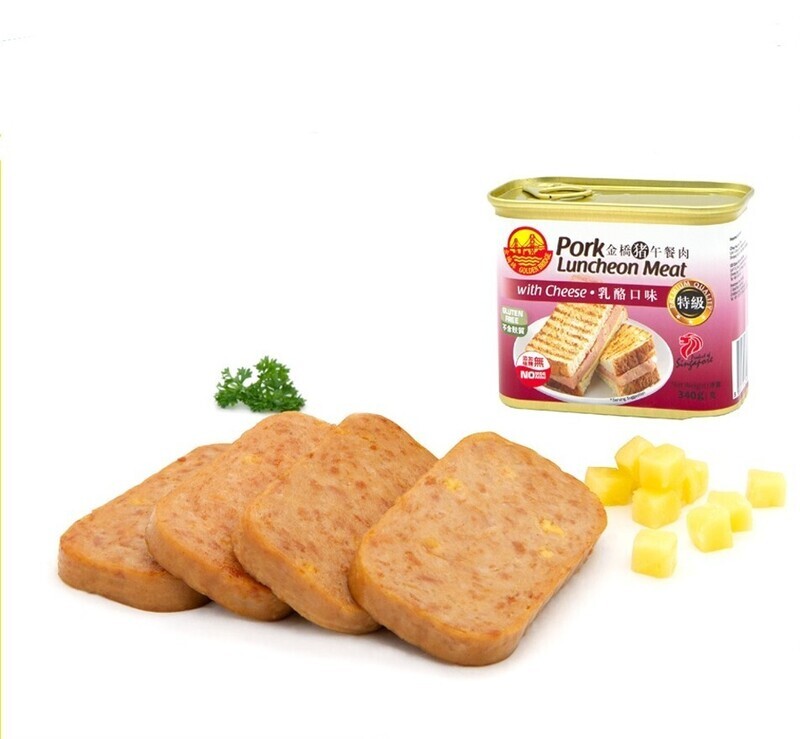 GB PORK LUNCHEON MEAT (CHEESE) 金桥特级芝士午餐肉 (340G)