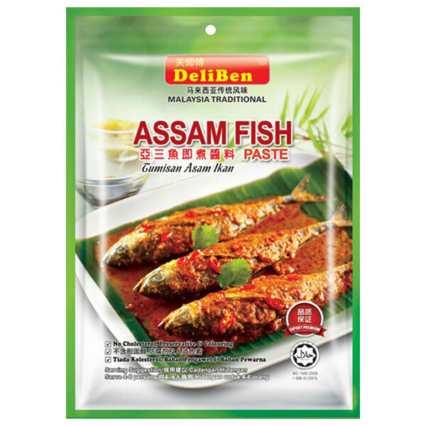DELIBEN ASSAM FISH PASTE 关师傅亚参鱼即煮酱料 200G