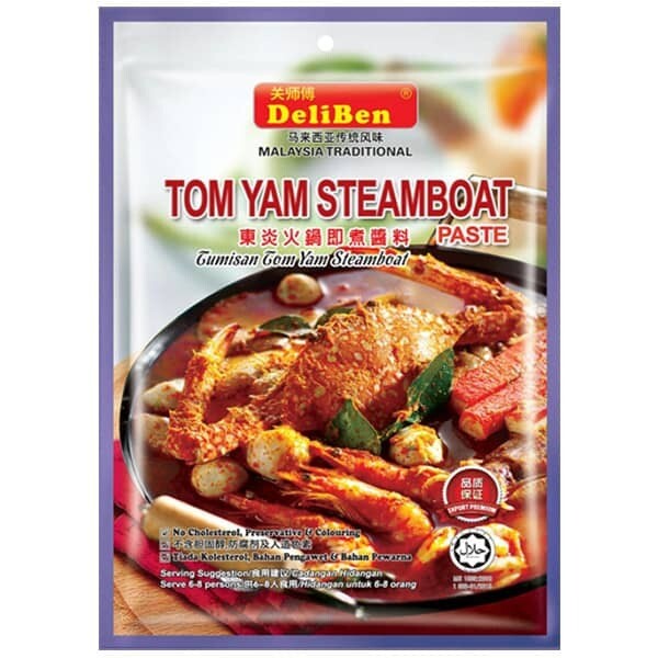 DELIBEN TOM YAM STEAMBOAT 关师傅泰式东炎火锅酱料 200G