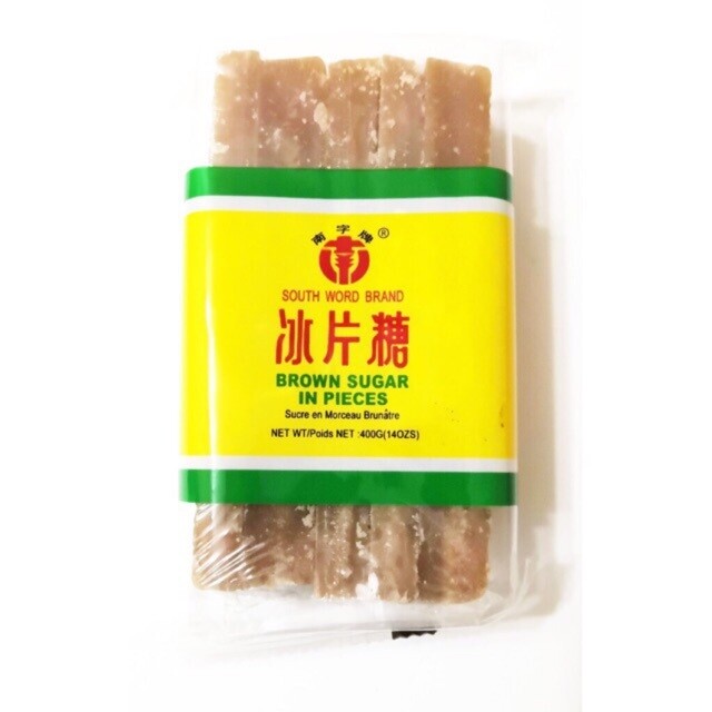 SUGAR BROWN IN PIECE SOUTH WORD 冰片糖 400G