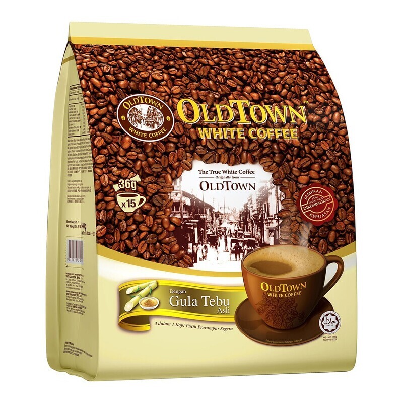 OLD TOWN WHITE COFFEE 3 IN 1 (SUGAR CANE) 旧街场白咖啡 (天然蔗糖) (15'SX36G)