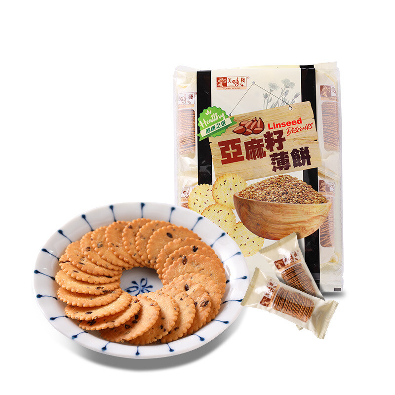 YUMMY HOUSE LINSEED BISCUITS 美味栈亚麻籽薄饼 300G