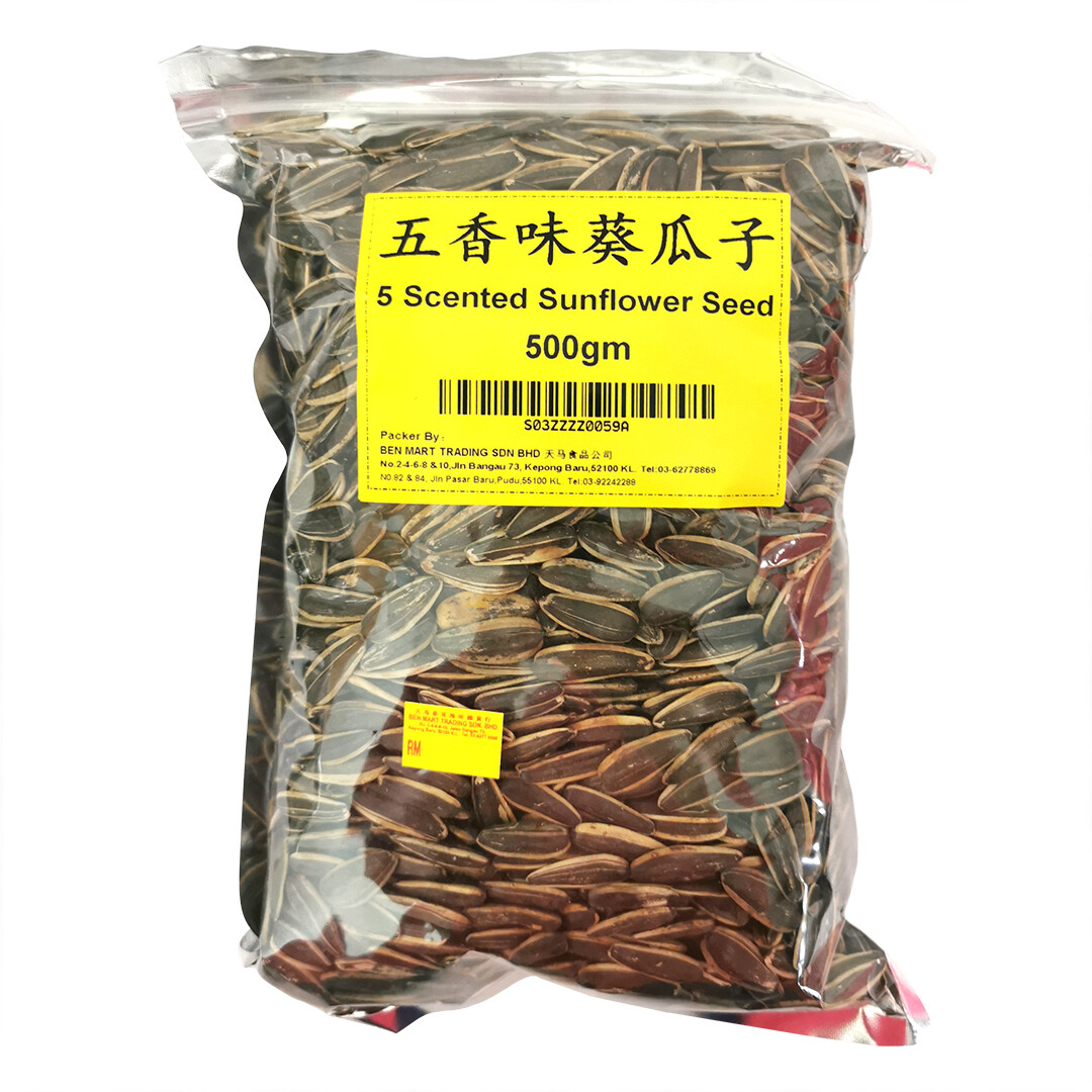 FLOWER MELON SEED (FIVE FLAVOR) 顶大花瓜子 (五香味) 500G