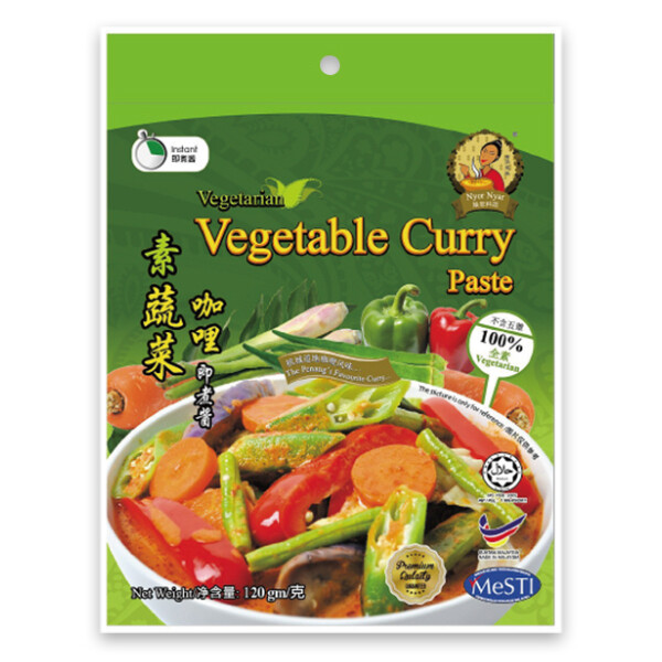 VEG NYOYA VEG CURRY PASTE (GREEN) 素咖喱菜即煮酱 120G