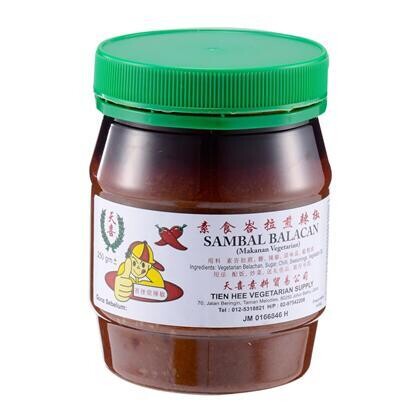 TIEN HEE VEG SAMBAL BELACAN 天喜素食峇拉煎辣椒(青)250G