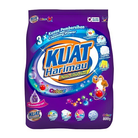KUAT HARIMAU POWDER COLOUR 洗衣粉 800G