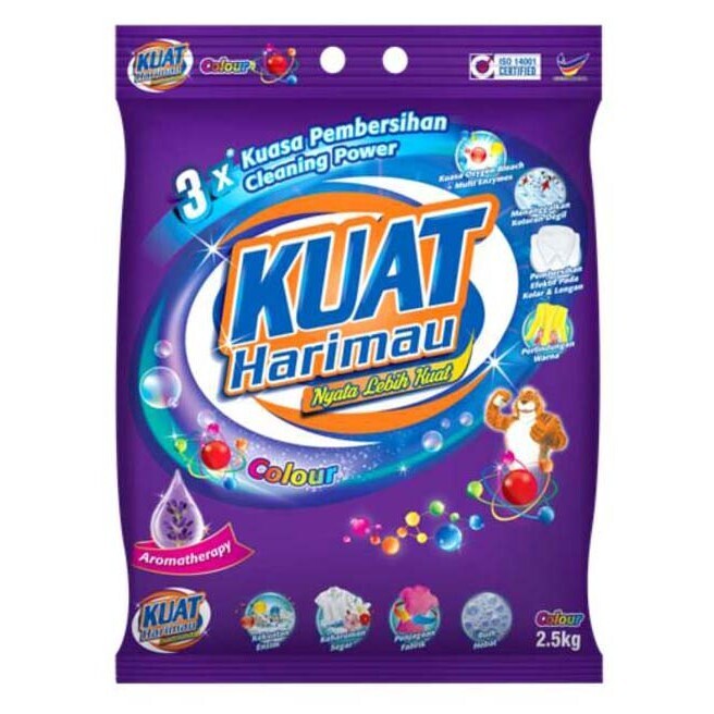 KUAT HARIMAU POWDER COLOUR 洗衣粉 2.5KG