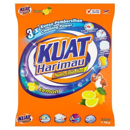 KUAT HARIMAU LEMON POWDER 洗衣服 2.5KG