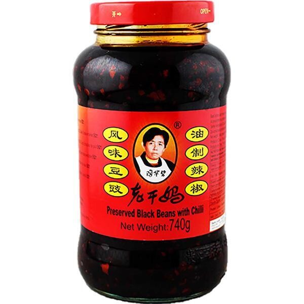 LAOGANMA BLACK BEANS WITH CHILLI OIL  老干妈风味豆豉 740G