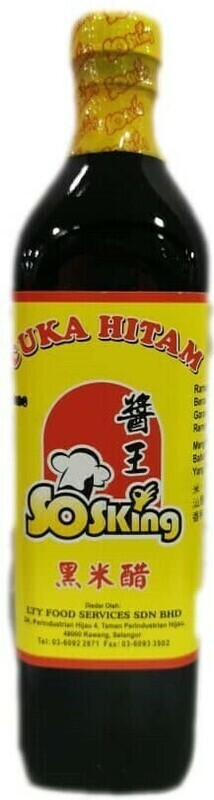 SOS KING CUKA HITAM 酱王黑米醋 370ML