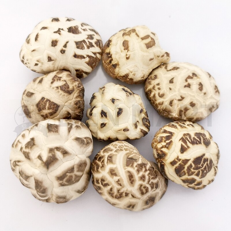 TM MUSHROOM DRIED BAI HUA (AAA1) 天白花菇 (3CM-4CM)