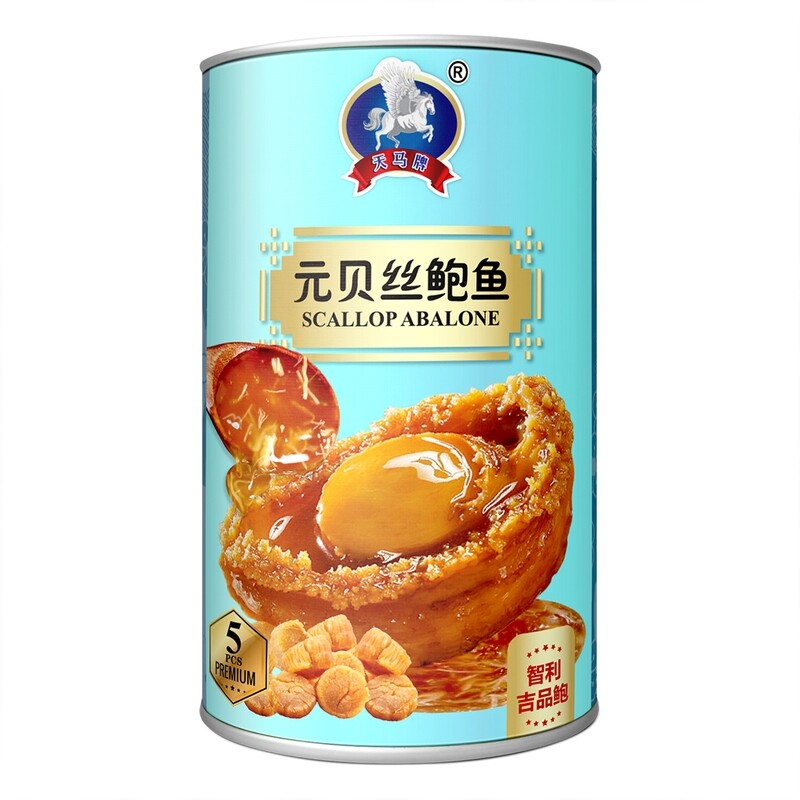 TM SCALLOP ABALONE 5'S 天马元贝丝5头鲍鱼 (85G)